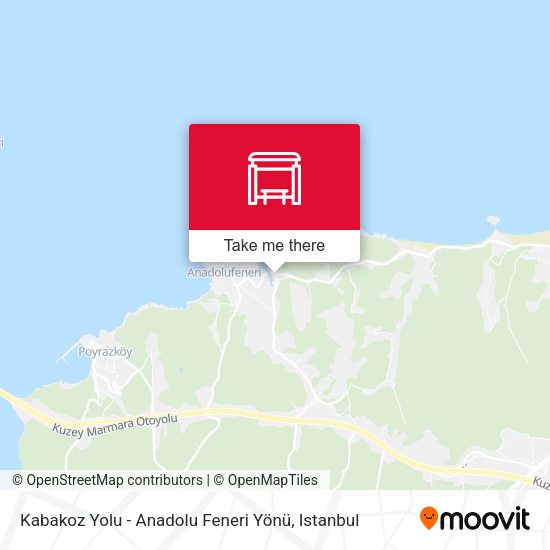 Kabakoz Yolu - Anadolu Feneri Yönü map