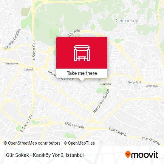 Gür Sokak - Kadıköy Yönü map