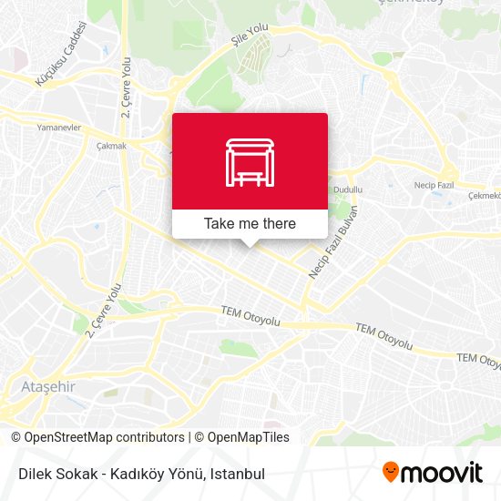 Dilek Sokak - Kadıköy Yönü map