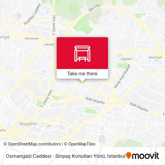 Osmangazi Caddesi - Sinpaş Konutları Yönü map