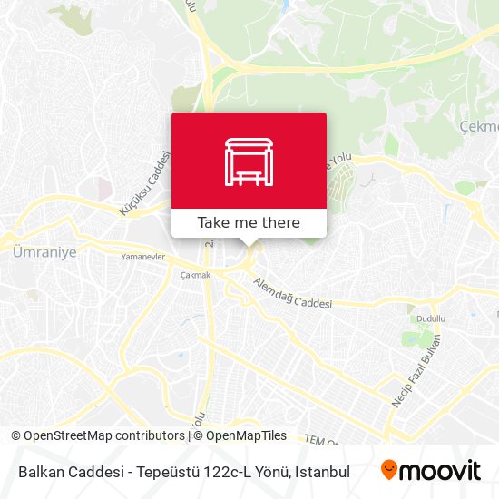 Balkan Caddesi - Tepeüstü 122c-L Yönü map