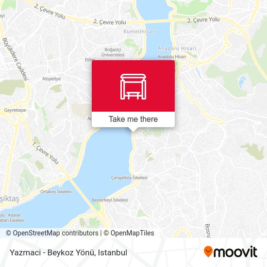 Yazmaci - Beykoz Yönü map
