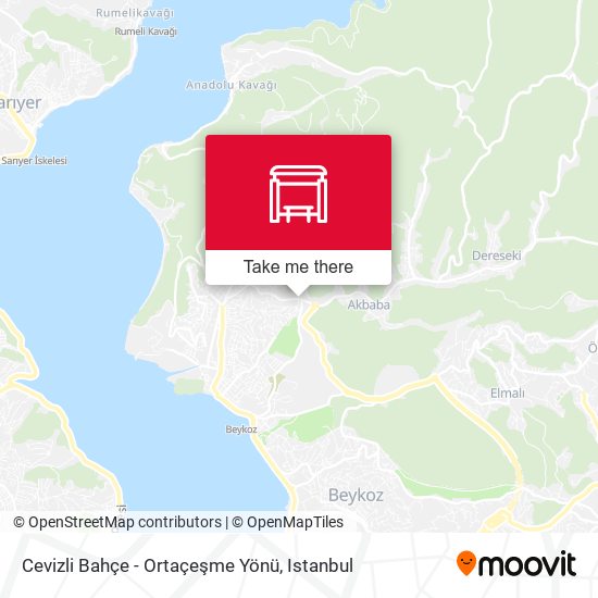 Cevizli Bahçe - Ortaçeşme Yönü map
