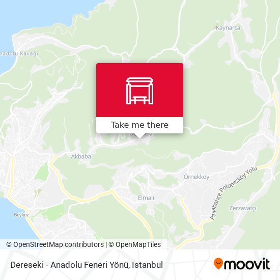 Dereseki - Anadolu Feneri Yönü map