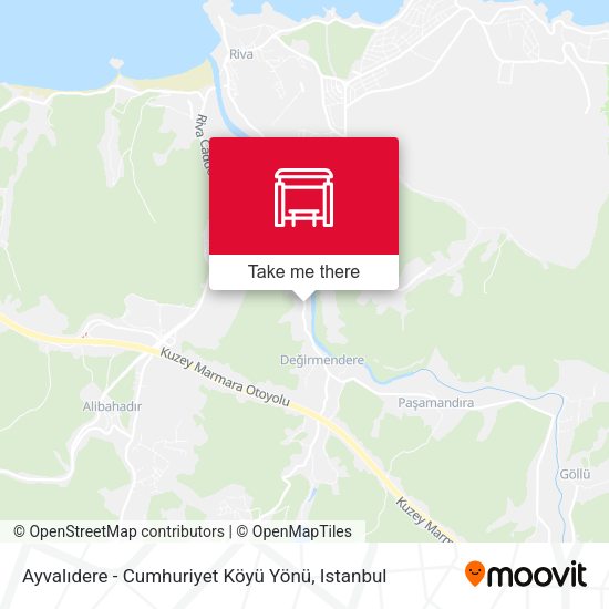 Ayvalıdere - Cumhuriyet Köyü Yönü map
