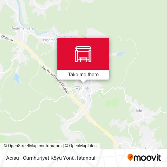 Acisu - Cumhuriyet Köyü Yönü map