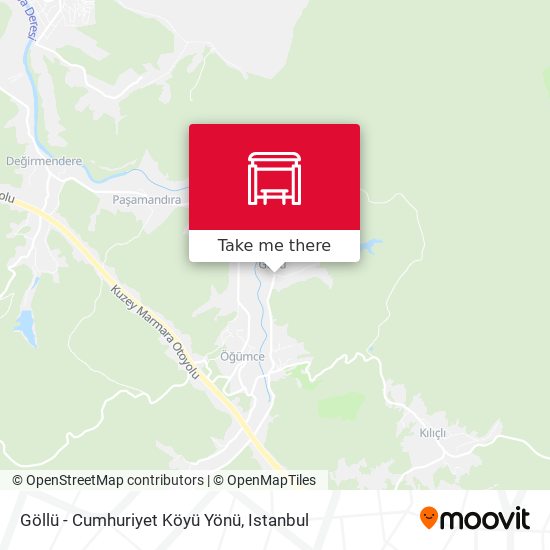 Göllü - Cumhuriyet Köyü Yönü map