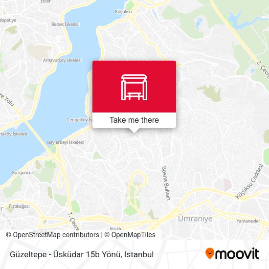 Güzeltepe - Üsküdar 15b Yönü map
