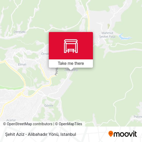 Şehit Aziz - Alibahadir Yönü map