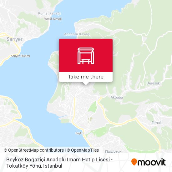 Beykoz Boğaziçi Anadolu İmam Hatip Lisesi - Tokatköy Yönü map