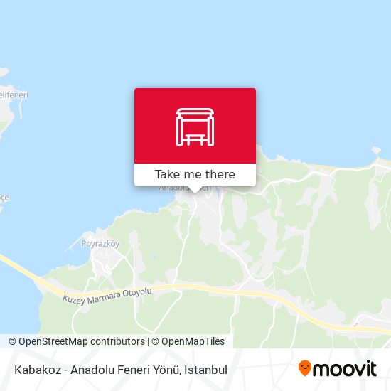Kabakoz - Anadolu Feneri Yönü map