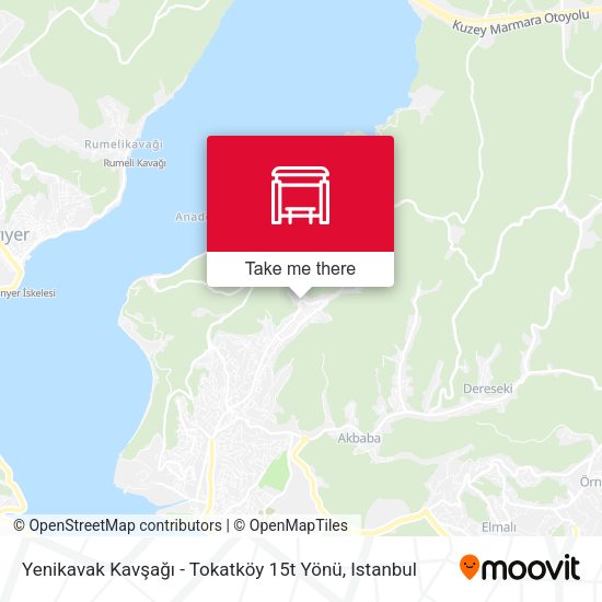 Yenikavak Kavşağı - Tokatköy 15t Yönü map