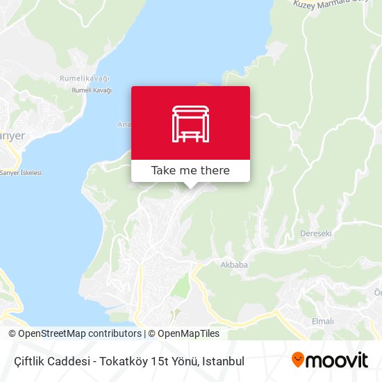 Çiftlik Caddesi - Tokatköy 15t Yönü map