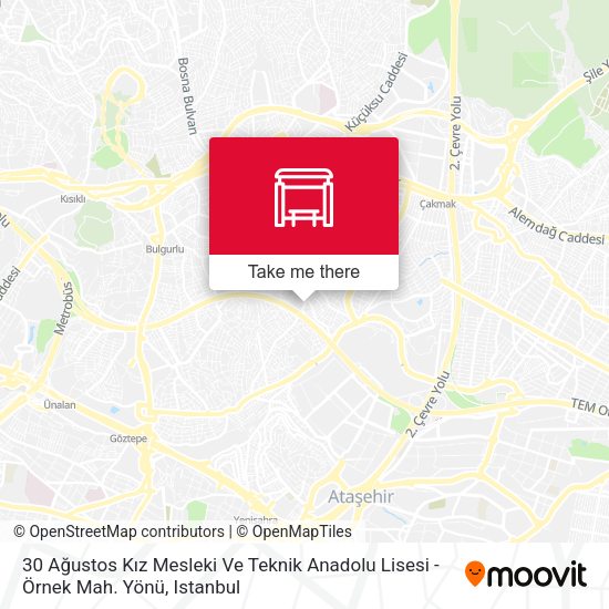 30 Ağustos Kız Mesleki Ve Teknik Anadolu Lisesi - Örnek Mah. Yönü map