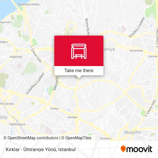 Kırklar - Ümraniye Yönü map