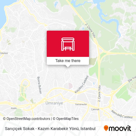 Sarıçiçek Sokak - Kazım Karabekir Yönü map