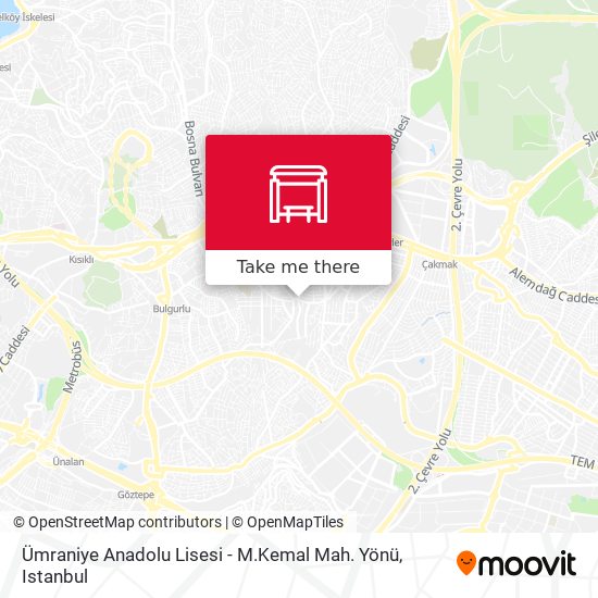 Ümraniye Anadolu Lisesi - M.Kemal Mah. Yönü map