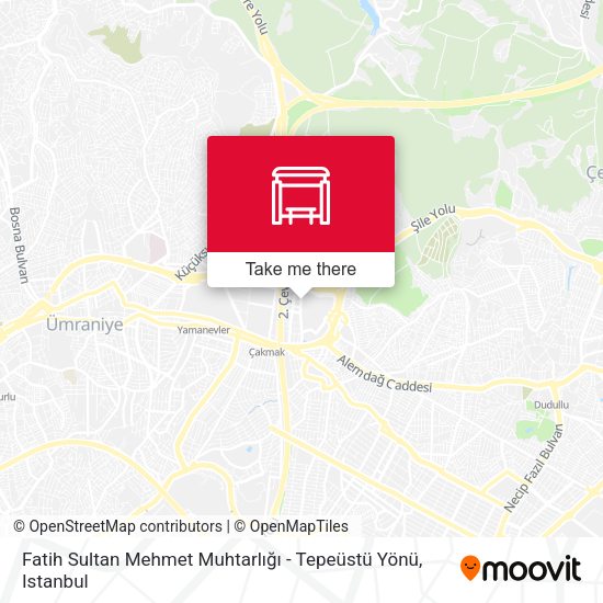 Fatih Sultan Mehmet Muhtarlığı - Tepeüstü Yönü map