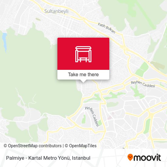 Palmiye - Kartal Metro Yönü map
