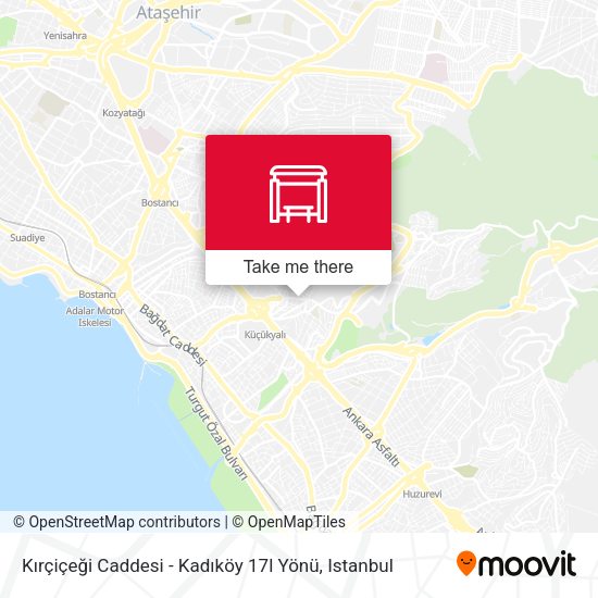 Kırçiçeği Caddesi - Kadıköy 17l Yönü map