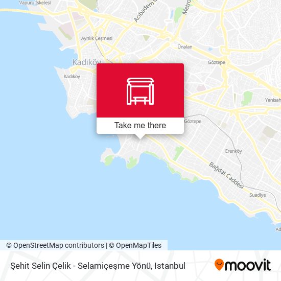 Şehit Selin Çelik - Selamiçeşme Yönü map