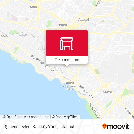 Şenesenevler - Kadıköy Yönü map