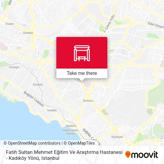 Fatih Sultan Mehmet Eğitim Ve Araştırma Hastanesi - Kadıköy Yönü map