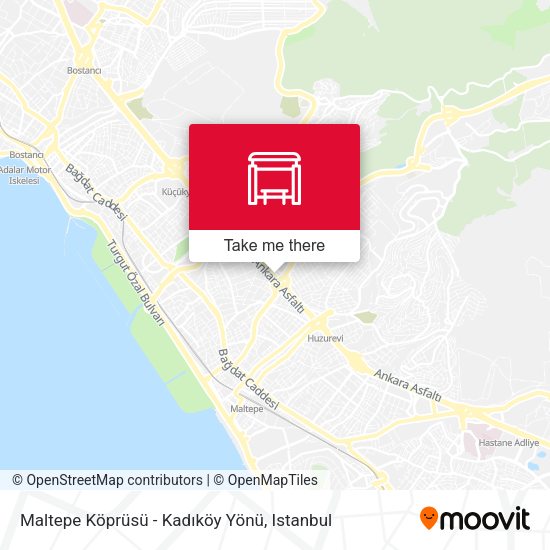 Maltepe Köprüsü - Kadıköy Yönü map