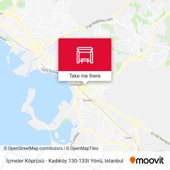 İçmeler Köprüsü - Kadıköy 130-133t Yönü map