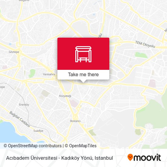 Acıbadem Üniversitesi - Kadıköy Yönü map