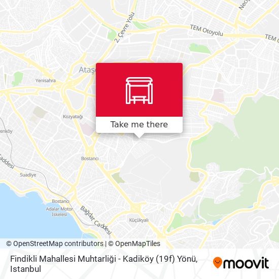 Findikli Mahallesi Muhtarliği - Kadiköy (19f) Yönü map