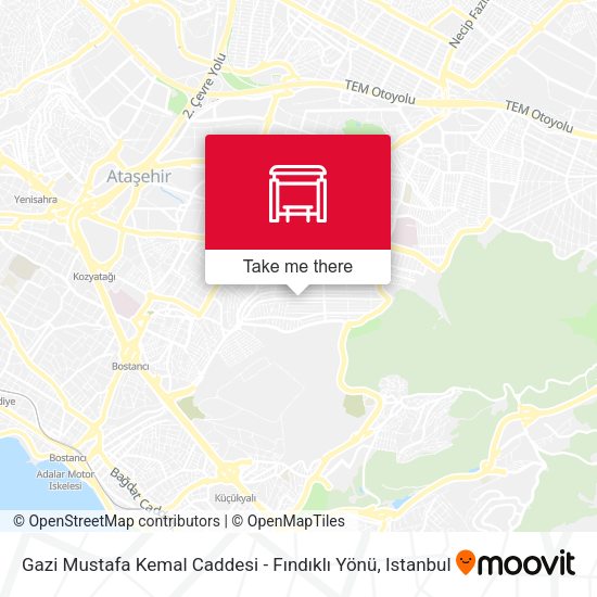 Gazi Mustafa Kemal Caddesi - Fındıklı Yönü map