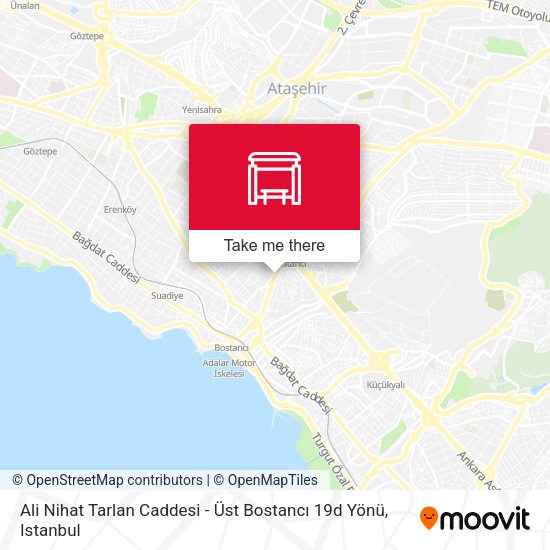 Ali Nihat Tarlan Caddesi - Üst Bostancı 19d Yönü map