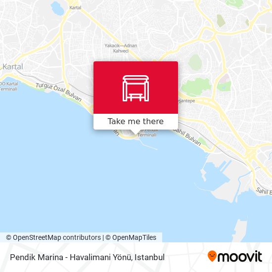 Pendik Marina - Havalimani Yönü map