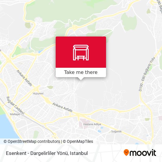 Esenkent - Dargelirliler Yönü map