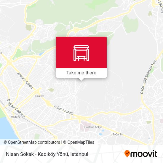 Nisan Sokak - Kadıköy Yönü map