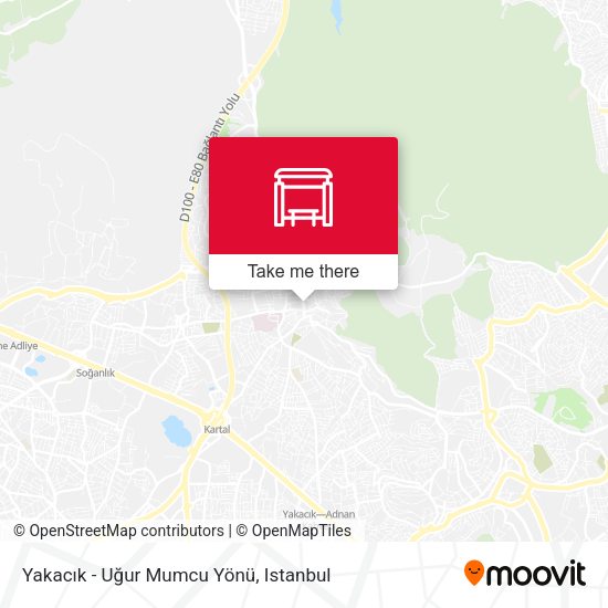 Yakacık - Uğur Mumcu Yönü map