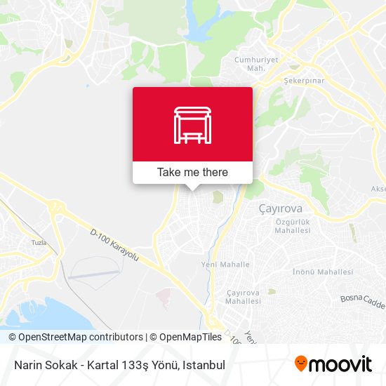 Narin Sokak - Kartal  133ş Yönü map