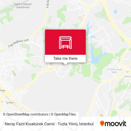 Necip Fazıl Kısakürek Camii - Tuzla Yönü map