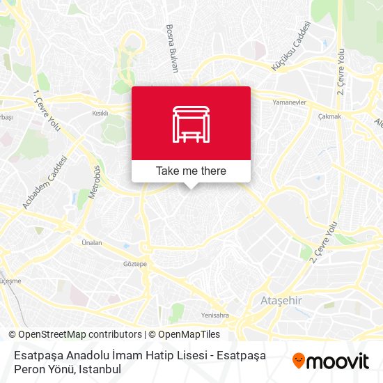 Esatpaşa Anadolu İmam Hatip Lisesi - Esatpaşa Peron Yönü map