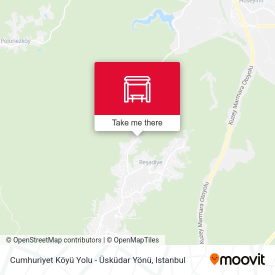 Cumhuriyet Köyü Yolu - Üsküdar Yönü map