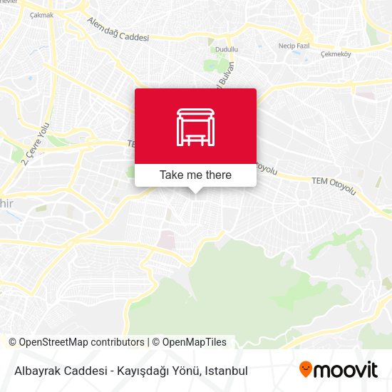 Albayrak Caddesi - Kayışdağı Yönü map