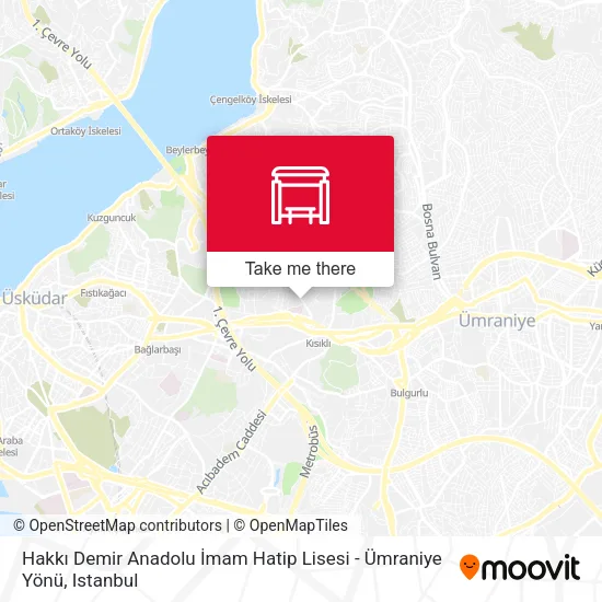 Hakkı Demir Anadolu İmam Hatip Lisesi - Ümraniye Yönü map