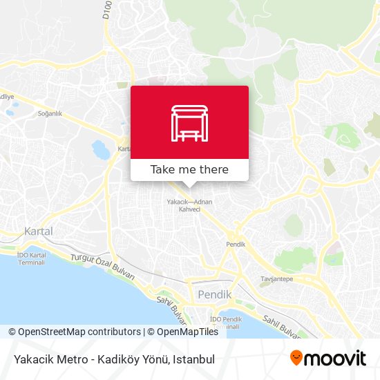 Yakacik Metro - Kadiköy Yönü map