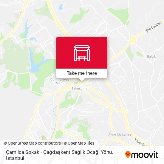 Çamlica Sokak - Çağdaşkent Sağlik Ocaği Yönü map