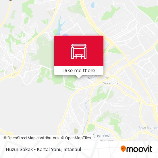 Huzur Sokak - Kartal Yönü map