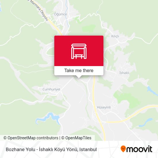 Bozhane Yolu - İshaklı Köyü Yönü map
