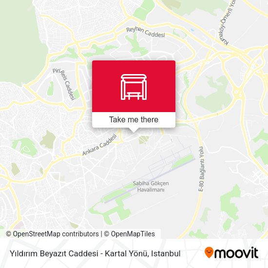 Yıldırım Beyazıt Caddesi - Kartal Yönü map