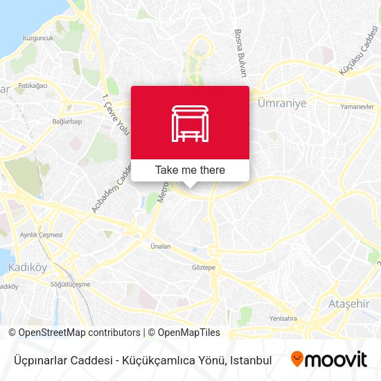 Üçpınarlar Caddesi - Küçükçamlıca Yönü map