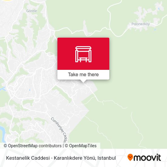 Kestanelik Caddesi - Karanlıkdere Yönü map